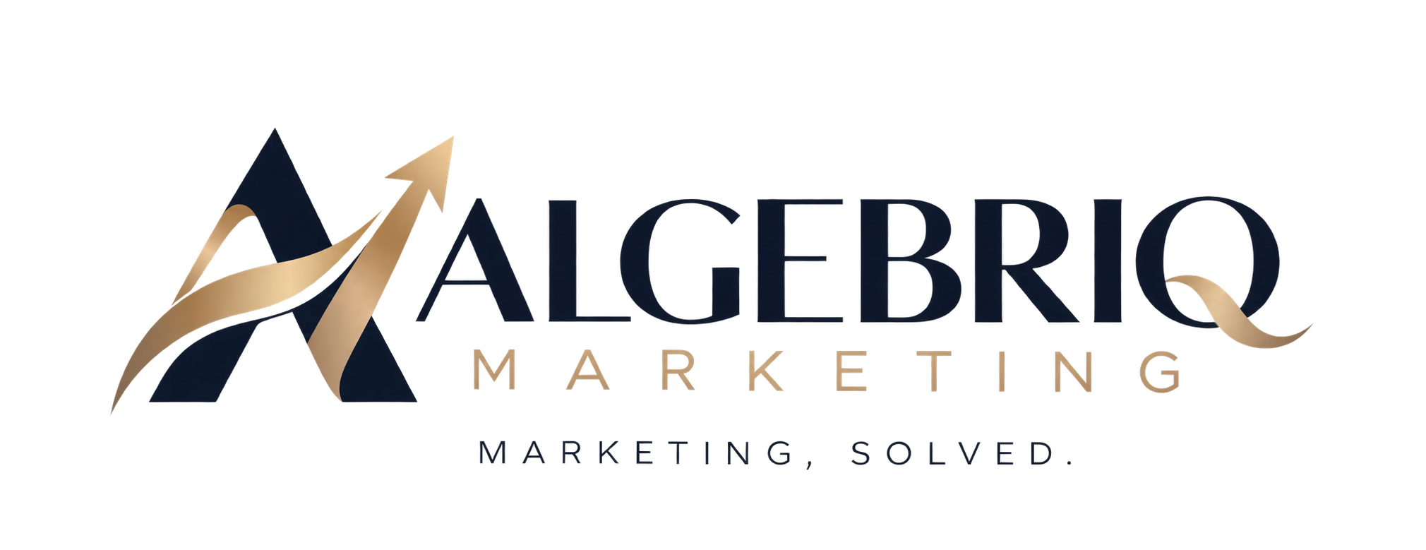 Algebriq Marketing Logo with Growth Arrow-1