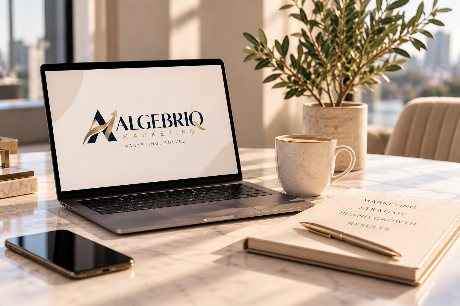 Elegant Marketing Workspace Branding